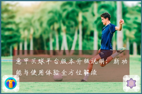 意甲买球平台版本升级说明：新功能与使用体验全方位解读